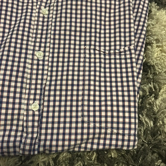 Gingham Faded Glory Button UP - Picture 2 of 5